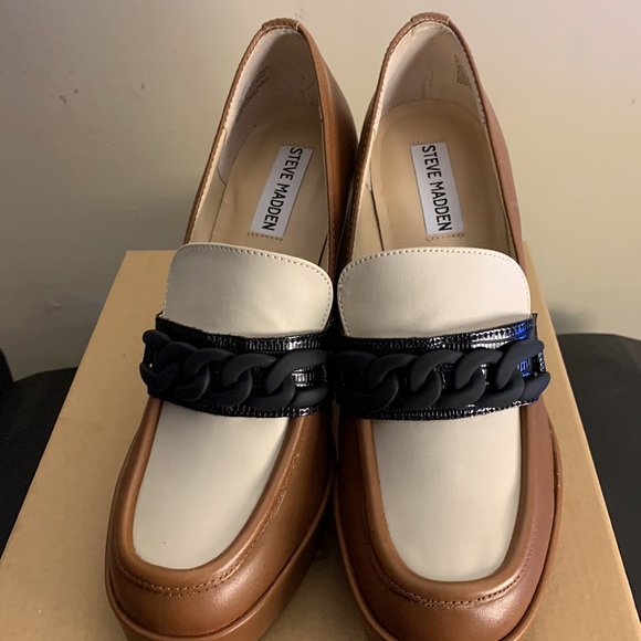 Cognac Blend Heeled Loafers sz 8.5 - Picture 15 of 17
